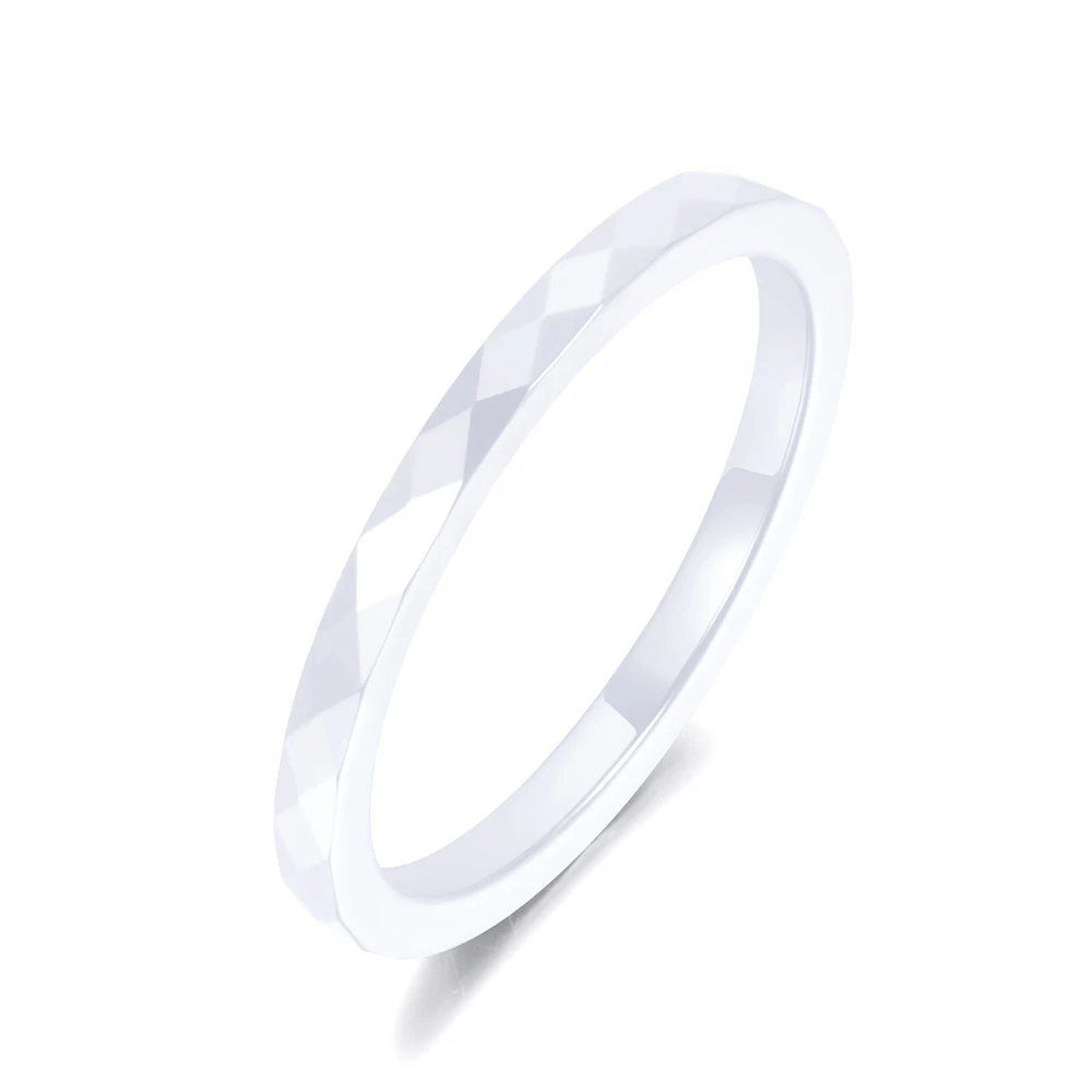 Wedding Rings Womens Ring Finger Rings Jewelry Rings Ring Jewelry AENINE 2mm Black/White Cutting Ceramics Rings For Women Anneaux AR19051