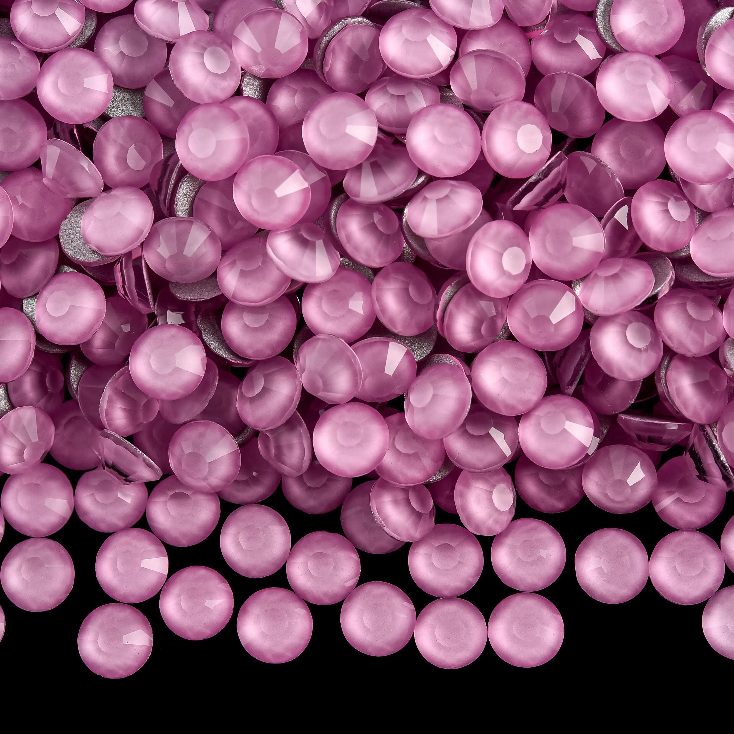 Light Pink GemStone Mix Non-Hotfix Flatback Rhinestones for Nail Art and Garment Decorations