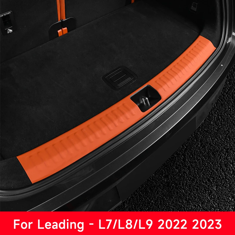 Ideal Leather L7L8L9 Rear Trunk Threshold Strip Sticker Rear Trunk Protective Panel Special Accessories for Automotive Products