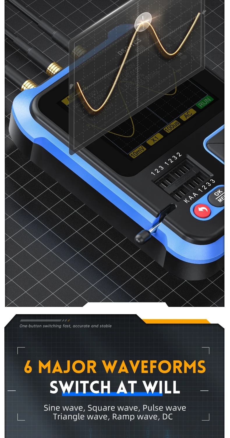 DSO-TC3 3-In-1 Osciloscop Digital Tester De Tranzistori Tester De Componente Ele