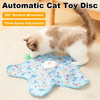 Giocattolo per gatti intelligente wireless automatico resistente ai morsi 360 °   Sensore di rotazione della piuma Anti-Boredom per gatti solitari Tempo di gioco di autooccupazioni