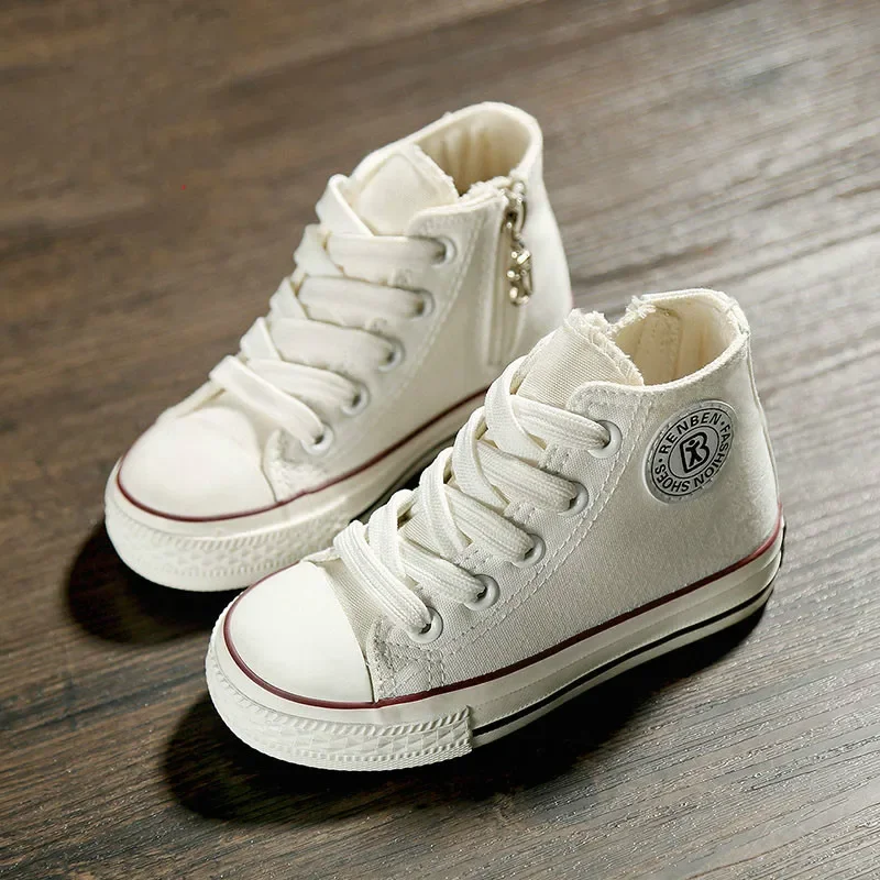 Kids Shoes for Girl High-top Canvas Sneakers Boys Girls Spring Casual Sports