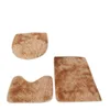 Carpet Toilet Three Piece Set, Tie Dyed Long Hair Anti Slip Foot Mat, Bathroom Water Absorption Set 5