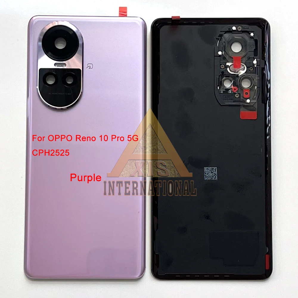 후면 배터리 커버 하우징 및 카메라 프레임 렌즈, Reno 10 Pro 5G CPH2525 + 스티커, 6.7 인치 등급 AAA, Oppo Reno 10 5G CPH2531