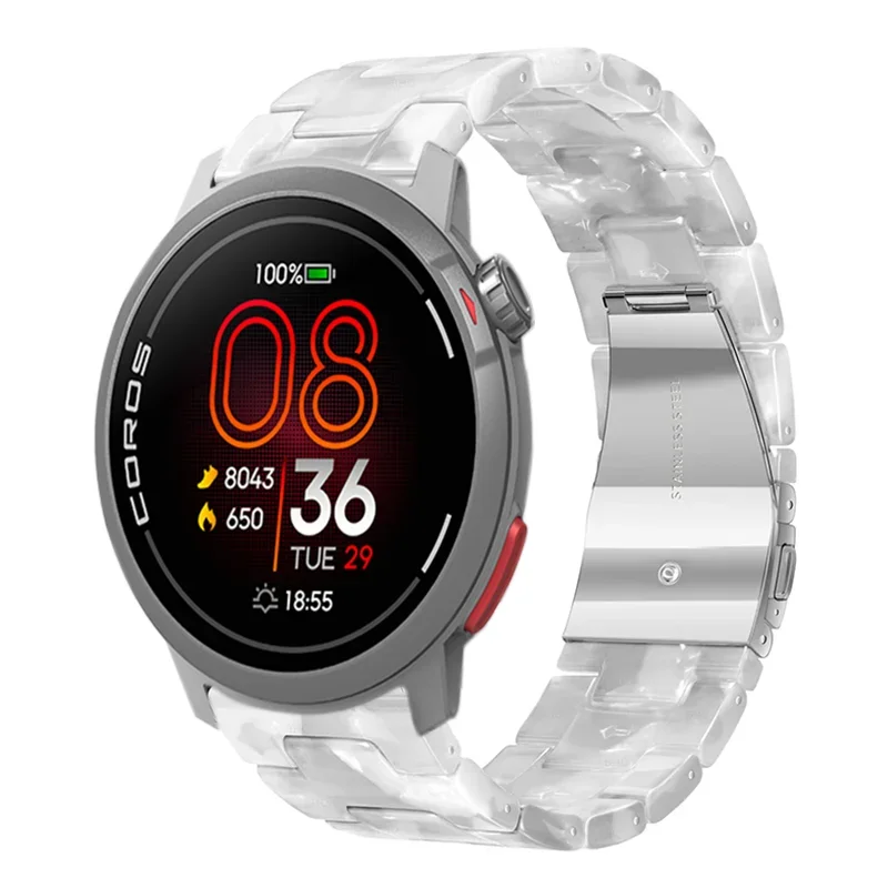 Enhanced Resin Watch Strap - Fashionable 20/22mm Band in Stylish Colors