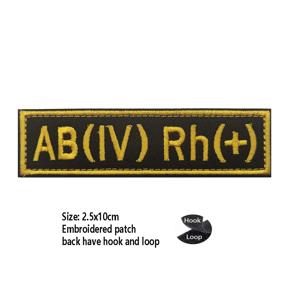 O1RH+- A2RH+- B3RH+- AB4RH+- Gesticktes russisches Bluttyp-Abzeichen, europäisches Erste-Hilfe-Abzeichen, Rucksack-Aufnäher für Kleidung – Detail 4