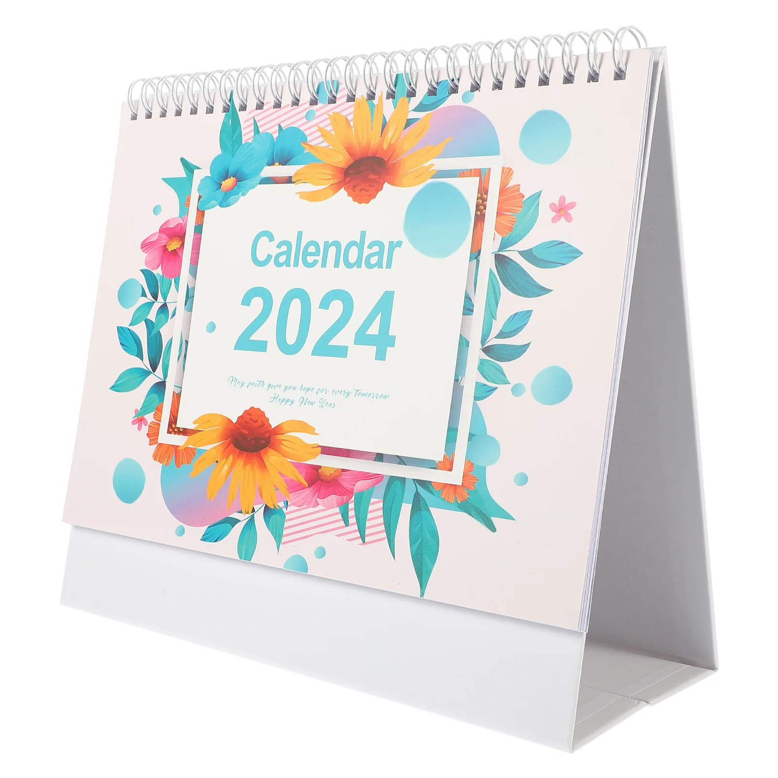 DeskBlotterCalendar2024PaperTableSmallStandingFlipPadOffice