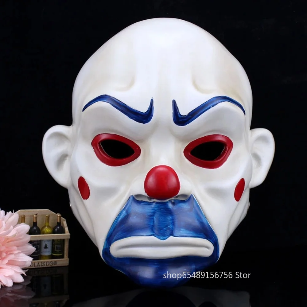 Jokers Bank Robber Mask Clown Dark Knight Props Masquerade Party Resin ...