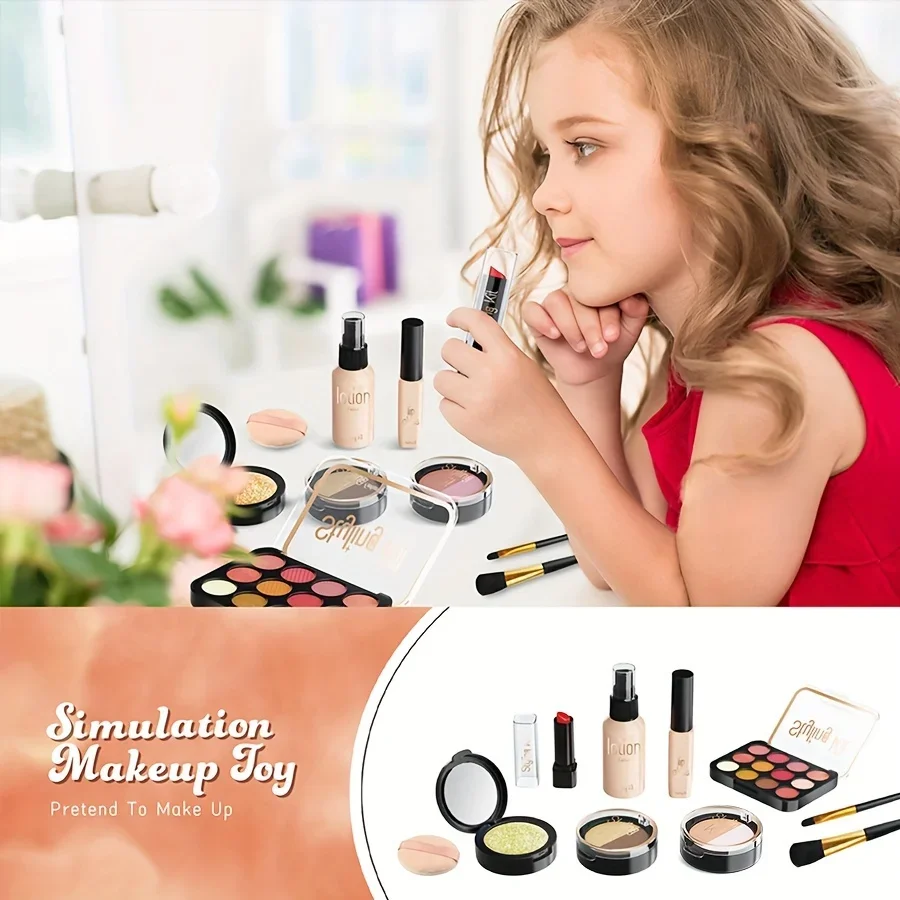 10pcs Creative Pretend Makeup Play Toy Kit for Youngsters girls-Ideal Gift for Christmas, Halloween, Thanksgiving & Birthdays