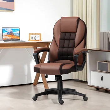 HOMCOM Executive Office Chair High Back Computer Chair with Armrests