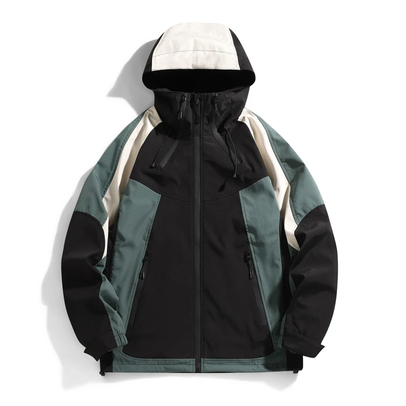 

DIUJZEO Spring Autumn Mens Hooded Bomber Jackets Windproof Fashion Male Windbreaker Loose Coats Women College Jackets Outwear
