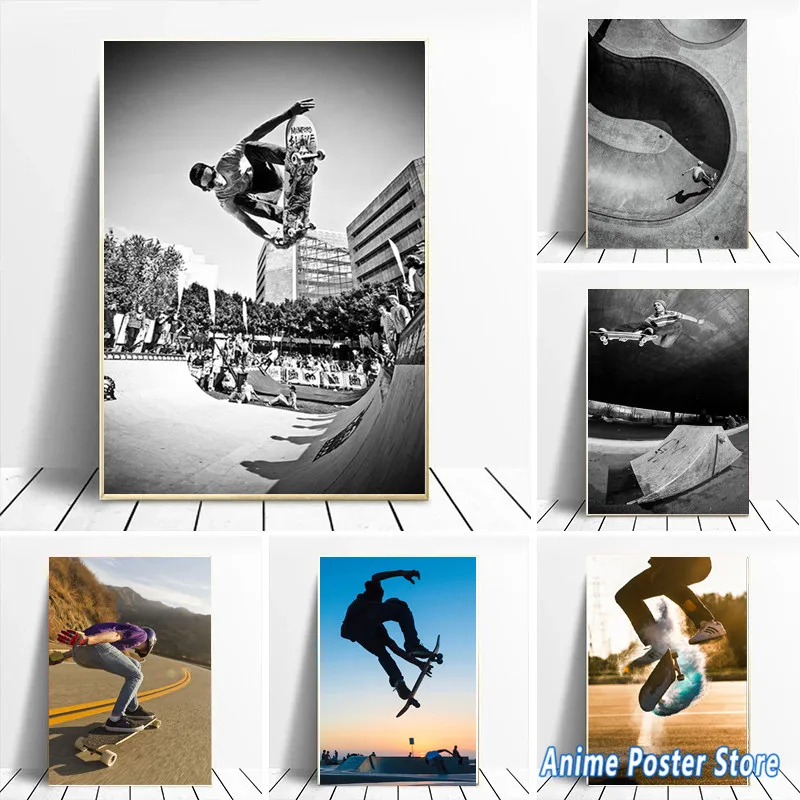 

Skateboard Lover Extreme Sports Poster Art Prints Canvas Painting for Living Room Wall Art Pictures Boys Room Decoration Cuadros