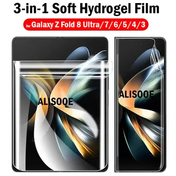 Pellicola morbida in idrogel per Samsung Galaxy Z Fold 8 Ultra Z Fold 8 Wide 7 6 5 4 3 2 5G, protezione schermo anteriore e posteriore, pellicola trasparente HD