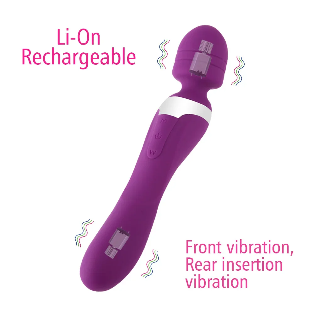 Double Head Powerful Clit Vibrators for Women AV Magic Wand Massager G Spot Orgasm Clitoris Women's Dildo Stimulator Masturbator