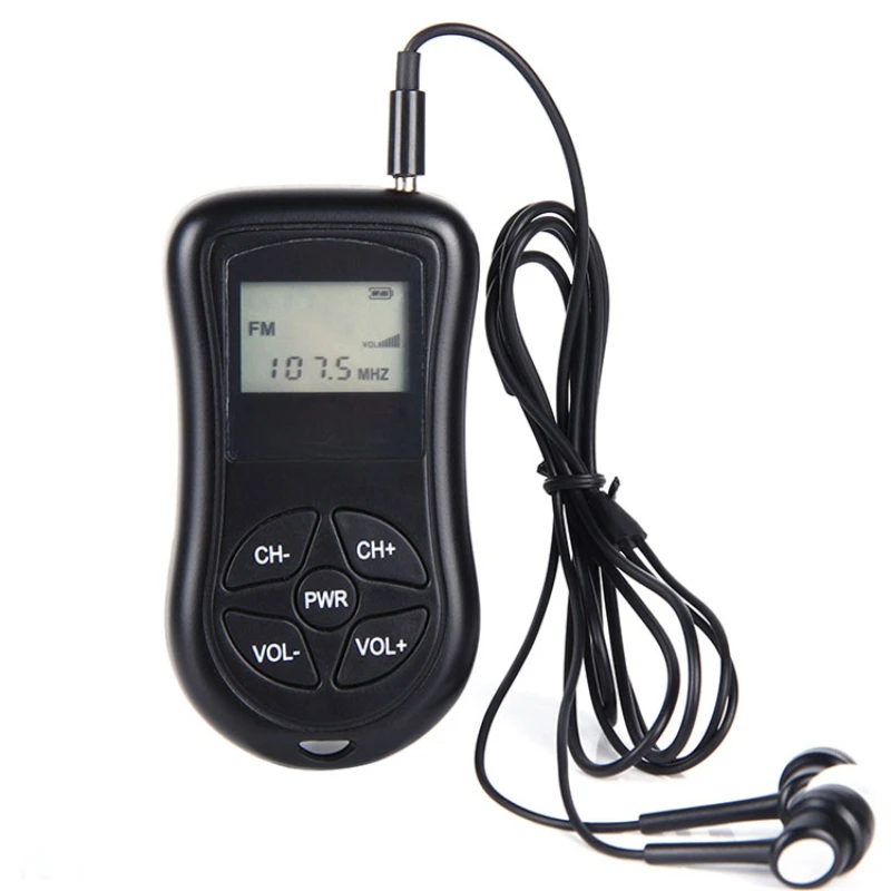 

Sensitive Mini Digital FM Receiver With Earphone