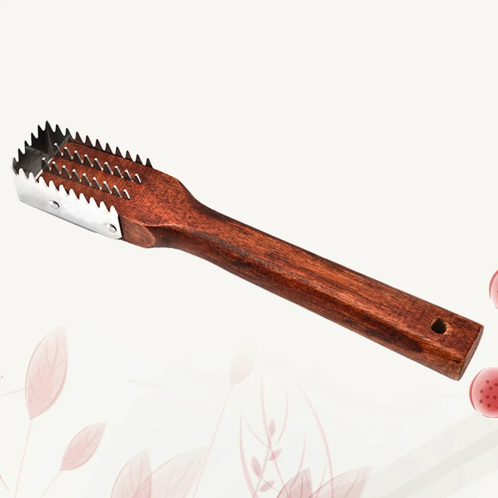 

Tweezers For Fish Bones Fish Scale Scraper Stainless Steel Cleaning Rosewood Handle Scraping Brush Kitchen Tool Scale Remover