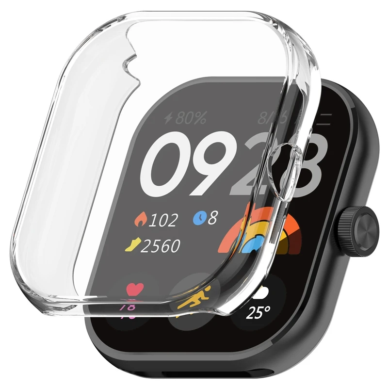 Soft Full Case+Tempered Glass For Redmi Watch 4 Protective Cases Screen Protector + Cover on Red mi Watch4