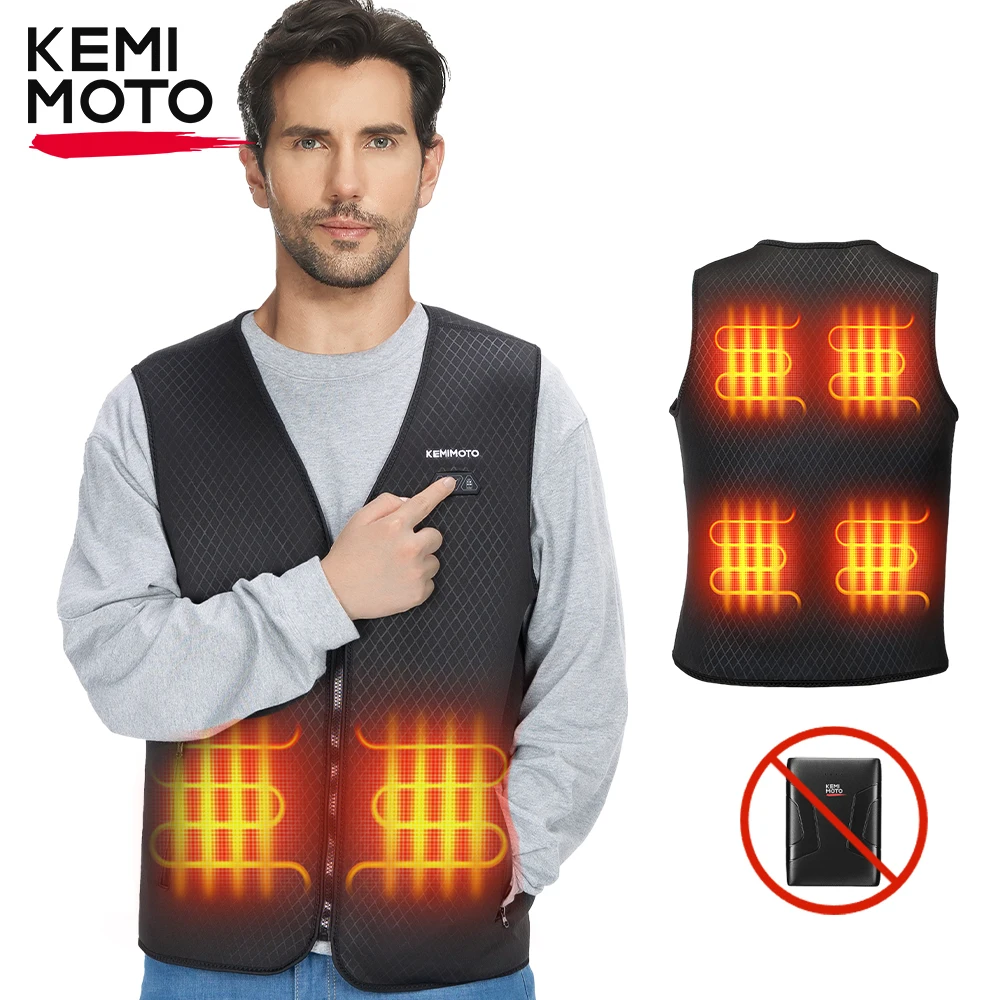Heated Vest Motorcycle Jacket Motorcycle Clothing KEMIMOTO Heated Vest Men Women Heating Vest Winter Warm USB Electric Thermal Jacket Outdoor Motorcycle Riding Cycling Gear