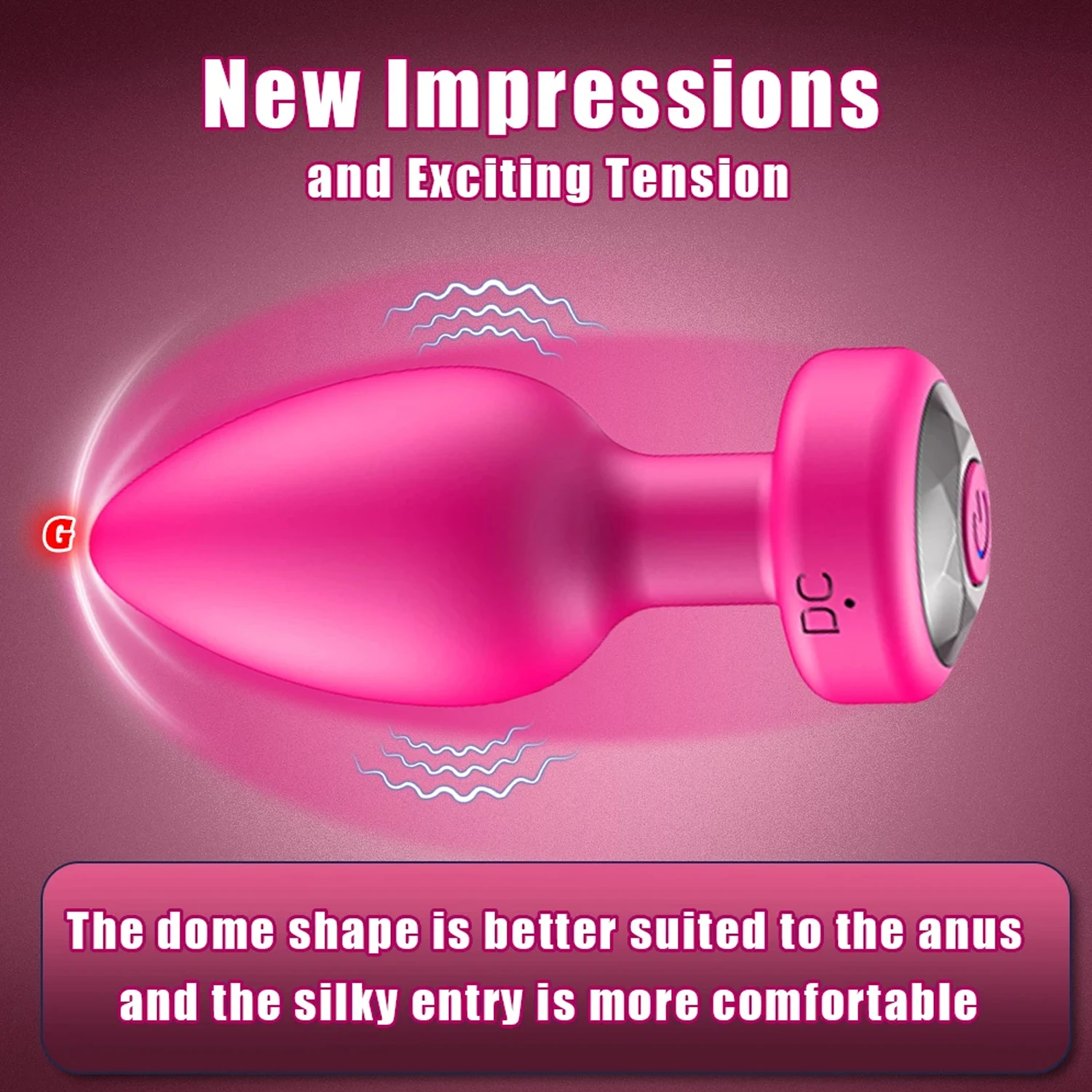 Plug anal vibrant connecté par app avec télécommande et stimulateur clitoridien_voghion.com