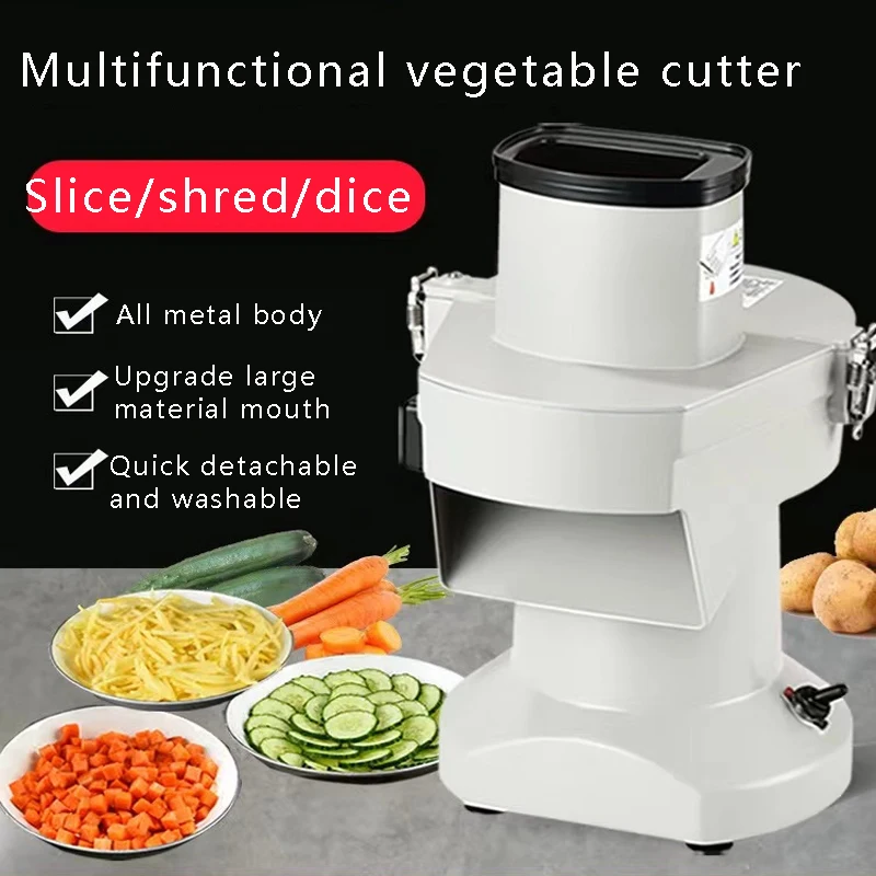 

220V Multi-function Electric Potato Shredder Multifunctional Automatic Vegetable Cutting Machine Commercial Carrot Ginger Slicer