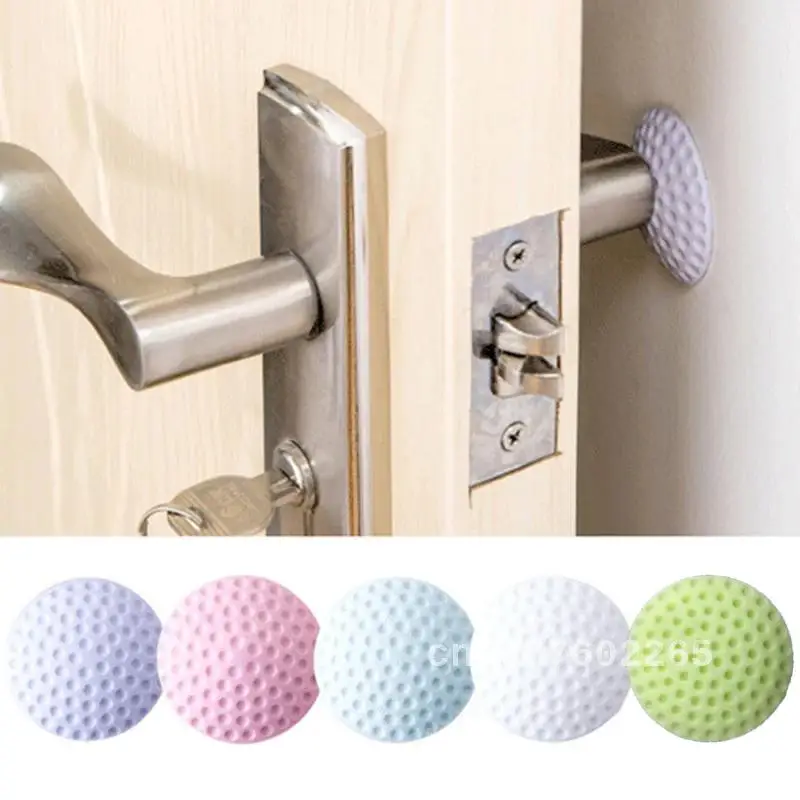 

Soft Thickening Mute To Protect The Wall Self Adhesive Stickers Door Stopper Golf Style Rubber Pad Door Fender Household Product