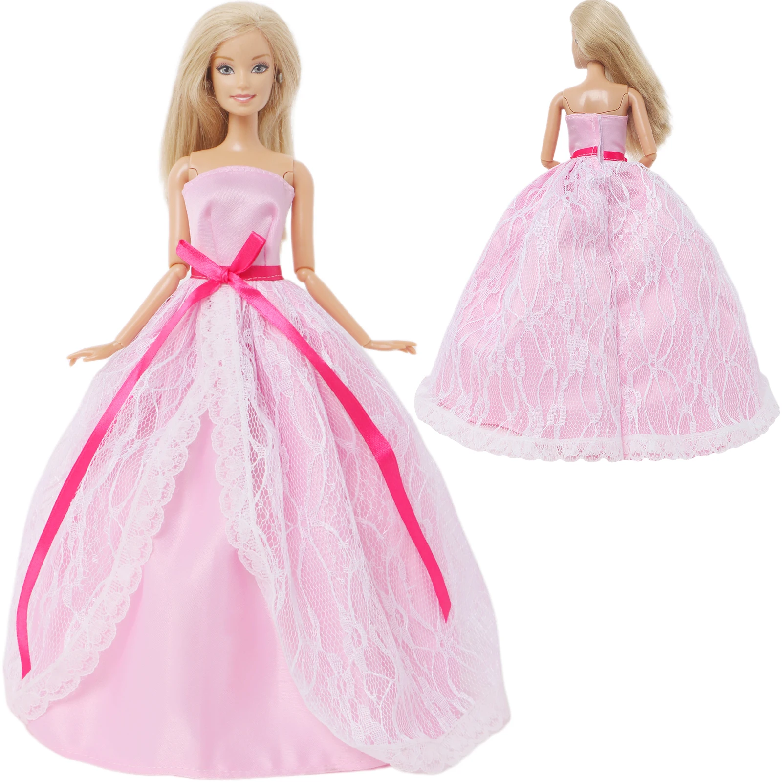1x Princess Ball Gown Elegant Layer Skirt Party Clothes Hat Veil Long Wedding Dress for Barbie Doll Accessories Lot Styles plush doll accessories barbie doll clothes doll clothes accessories doll clothes doll accessories