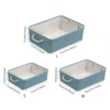 3sizes 1PCS foldable desktop storage basket with large capacity and handle for toys organizer, linen fabric storage basket for d 6