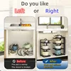 Rack Kitchen Pot Rack Storage Special Pot Rack Multi-layer Adjustable Cabinet Pantry Table Rack Stainless SteelSewer Storage 2