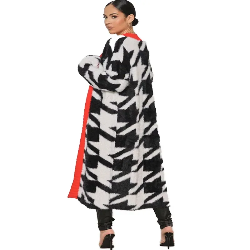 Monari Houndstooth Print Cardigan Jacket | Women’s Knit Jacket Australia
