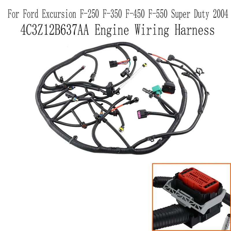 

Жгут проводов двигателя 4C3Z12B637AA для Ford шина F-250 F-350 супер рабочий 2004 Замена