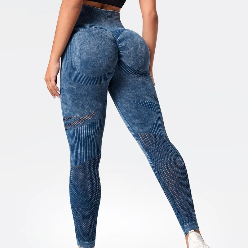 Leggings Senza Cuciture Da Donna Che Lavano Pantaloni Da Yoga Bubble Butt Push Up Fitness Legging Vita Alta Scrunch Stretto Mujer Legging Da Palestra