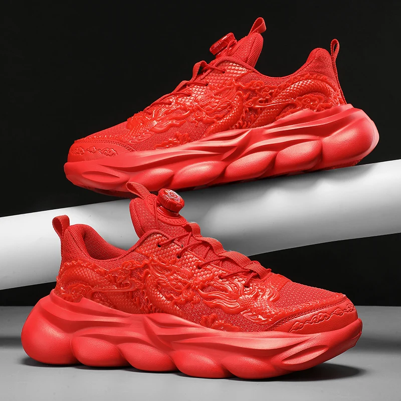 Men's Lace-Up Training Design Casual Shoes |   All-Season Wear-Resistant Sole |   Modern Style Sneakers, Original Design Running Shoes, Suitable for All Seasons