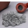 10Pcs Tobacco Ball Filter Burning Mesh Ball Hollow Smoking Pipe Metal Promote Combustion Supporting Net Silver Smoking Tool 3