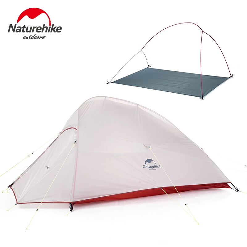 2 Person Camping Tent 20D Nylon Silicone CloudUp 2 Update Ultralight Tent With Mat Camping Tent Portable Tent For Couple Hiking Trip