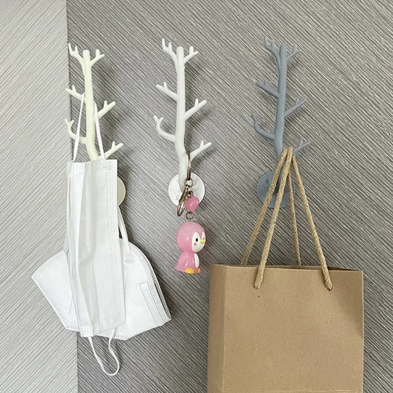 1/3Pcs Nordic Wall Hook-Minimalist Branch Key Holder & Coat Hanger, Japanese Style Sticky Home Decor Organizer