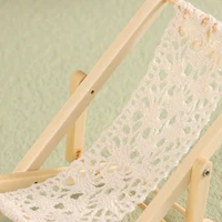 1/12 maison de poupée chaise longue pliable maison de poupée chaise longue modèle maison de poupée Mini meubles accessoires 3