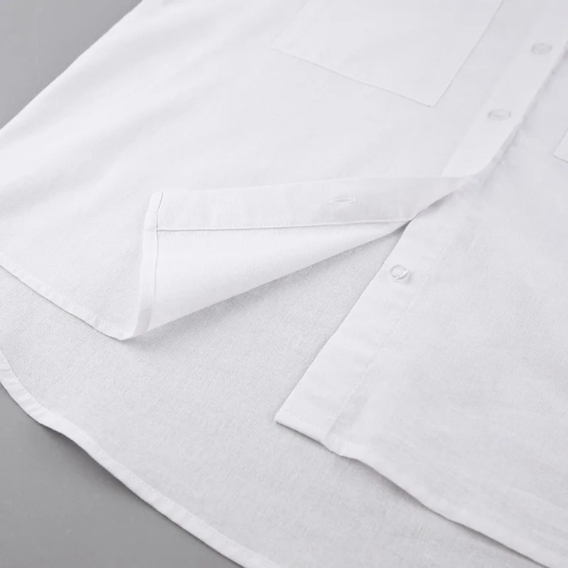 2022 נשים אביב קיץ סטים מכנסיים קצרים בוהמיים לבן מוצק חליפת חולצה חליפת חולצה רופפת לבן מוצק 2 שני חלקים סט לנשים Uellow