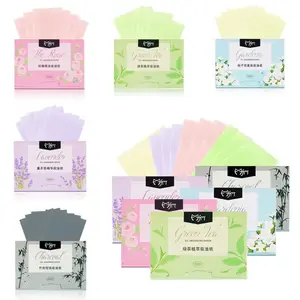 100Pcs Skin Care Face Oil Blotting Paper Oil Control Anti-grease Facial Tissue Green Tea Oil Removal Face Cleaning Tools Summer