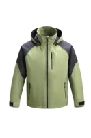 RANDY SUN Unisex Rain Jacket Mens Waterproof With Hood, Women's Raincoats, Reflective Lightweight Windbreaker 1