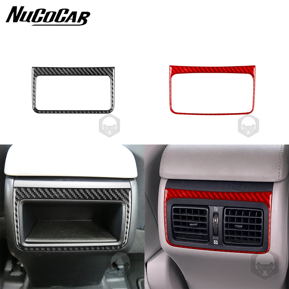 

Для Toyota Camry 2015-2017 углеродное волокно, задняя панель кондиционирования воздуха, отделка салона автомобиля, аксессуары, декоративные наклейки