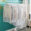 Transparent PEVA Hanging Garment Bags, Reusable Zippered Dustproof Clothes Cover for Wardrobe Closet Travel Storage Thickened 4