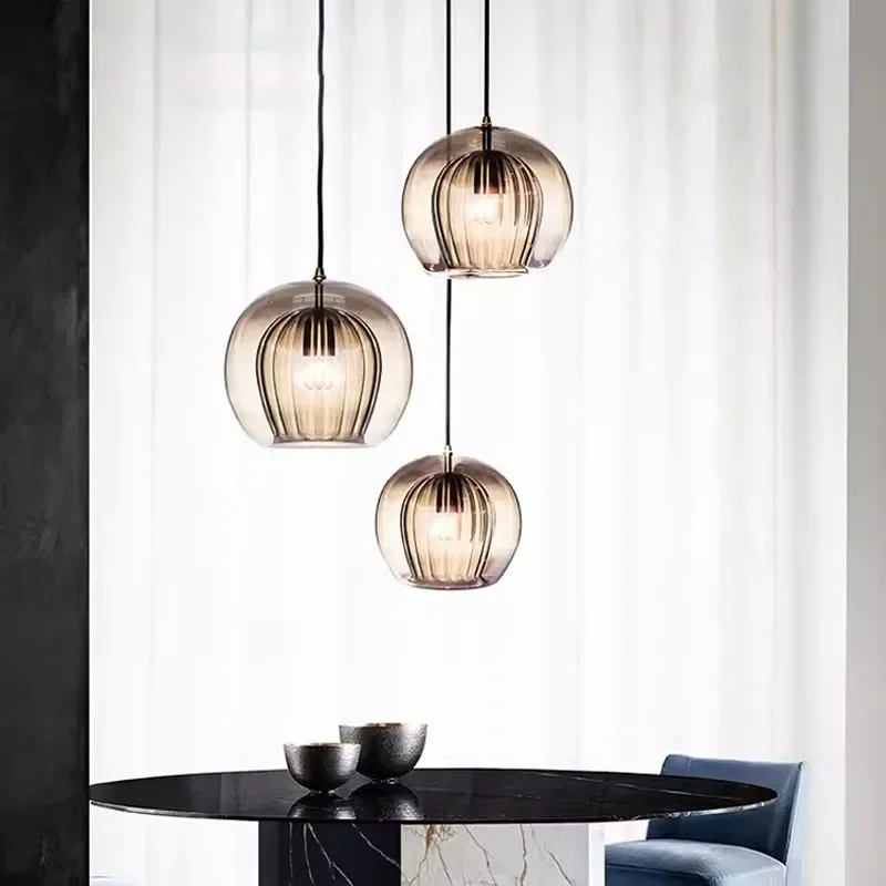 

Nordic Creative Glass Pendant Lights Modern Suspension Restaurant Chandelier for Living Dining Room Kitchen Bedside Hanging Lamp