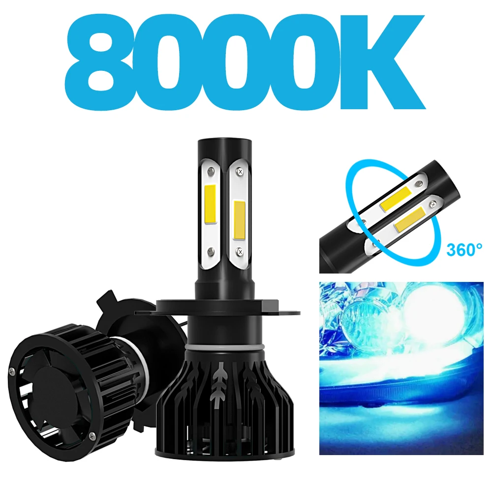 8000K White Blue
