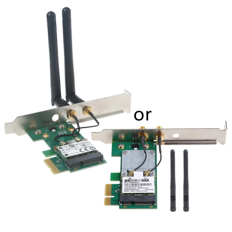 BCM94325 게임용 스트리밍 지원을위한 PC 듀얼 밴드 무선 네트워크 카드 (2.4Ghz 및 5.8Ghz) 용 PCIe WiFi 카드 24BB