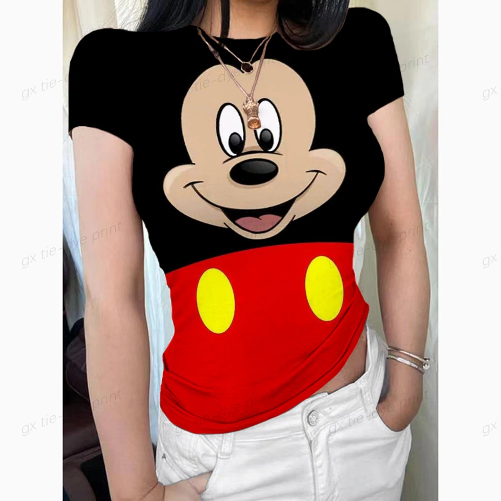 Camiseta Mujer Cuello En V Fessceruna | Manga Corta Ajustada | Básica Verano | Color Negro Talla M
