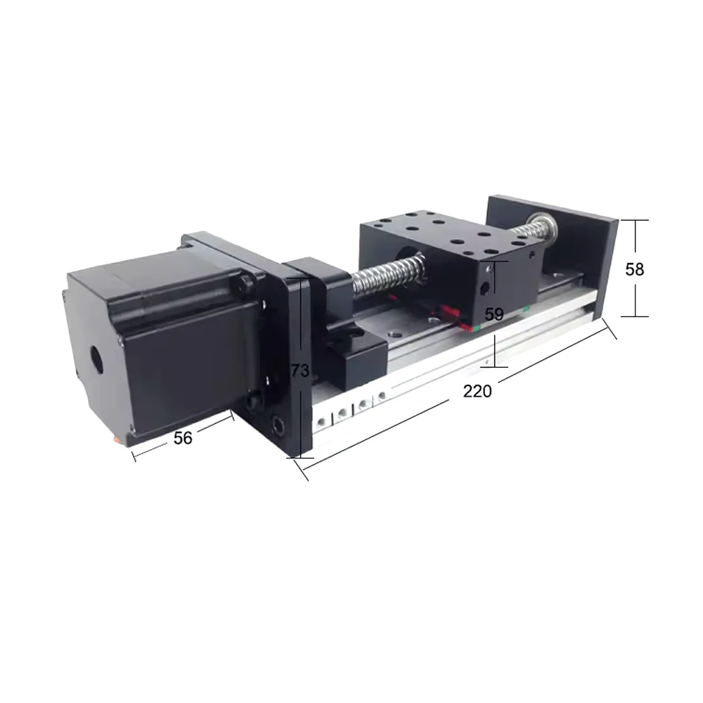 【EU-Lager】SXG1204 Schiebetisch Z-Achsen-Linearaktuator mit 100-300mm Verfahrweg, MGR12 Führung, SFU1204 Kugelumlaufspindel, Linearaktuator-Bundle-Kit für Nema23 – Detail 12