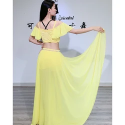 Elegant Oriental Belly Dance Costume Set - Professional Top & Skirt for Women (2023 Collection) (Yellow)