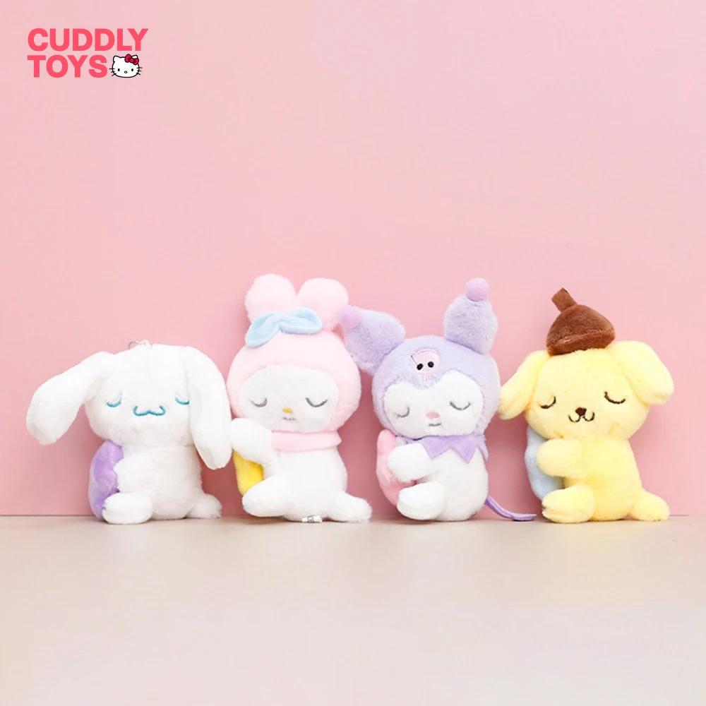 

Sanrio Plush Pendant Cartoon cute Melody Cinnamoroll Soft Pp Cotton Kawaii Kuromi Plush Keychain Pendant for Children Girls Gift