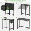 Small Foldable Computer Desk for Small Spaces, Space Saving Study Writing Office Desk Foldable Table for Home Office 4