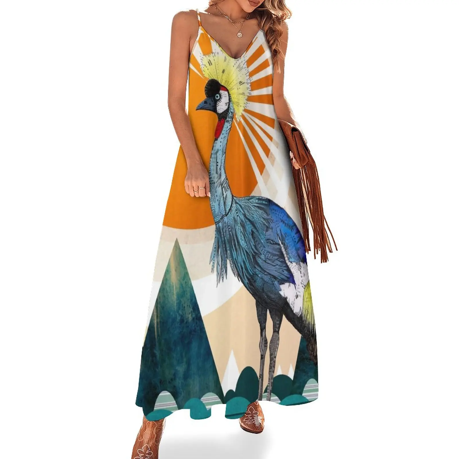 

Crowned Crane Sleeveless Dress clothes for women dress women summer festival outfit women summer dresses ladies 2024